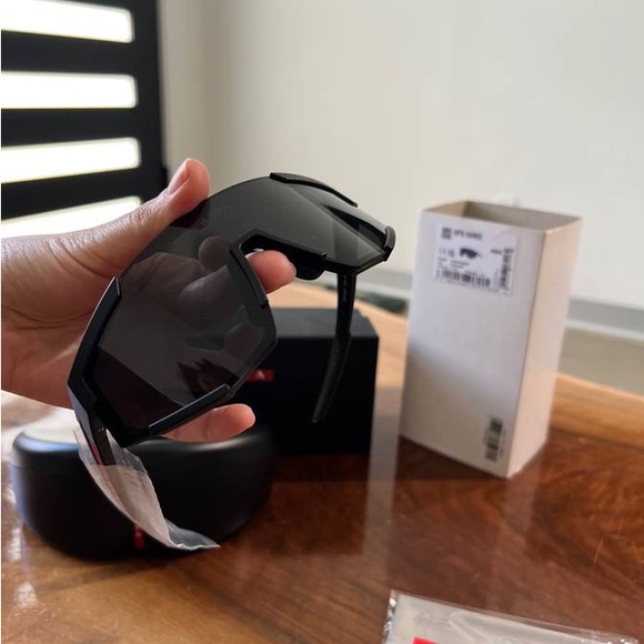 Prada Linea Rossa SPS 04WS Rubber Black/Dark Grey Men's Sunglasses - Picture 7 of 7